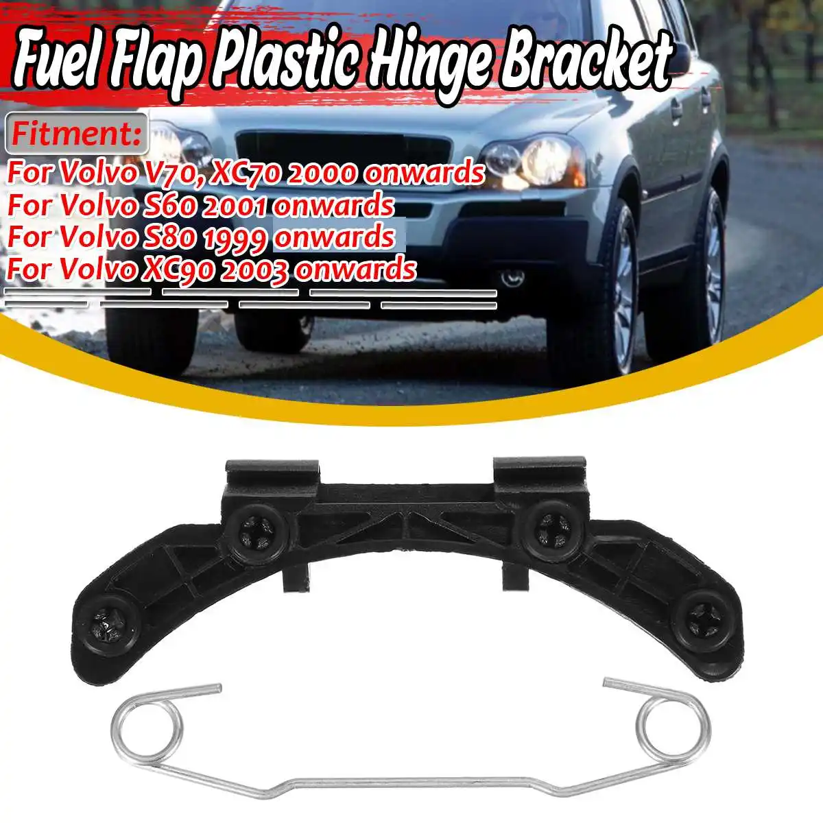 Car Fuel Flap Plastic Hinge Bracket Petrol Diesel For Volvo V70 S60 S80