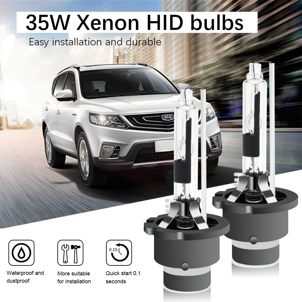 One Pair Xenon D1S D2S D3S D2R HID Bulb 35W Metal Base Xenon Lamp For Car Headlight 4300K 5000K 6000K 8000K car accessories