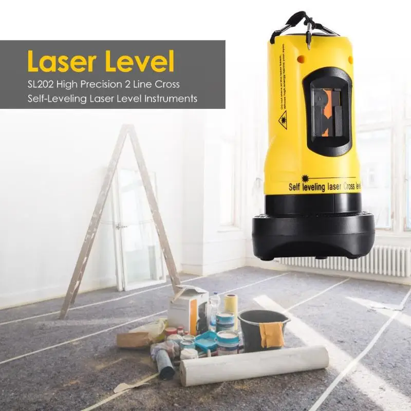 360 градусов вращающийся лазерный уровень Slash функциональный самонивелирующийся высокий регулируемый DIY Крест линии лазерный уровень 20x10x5 см
