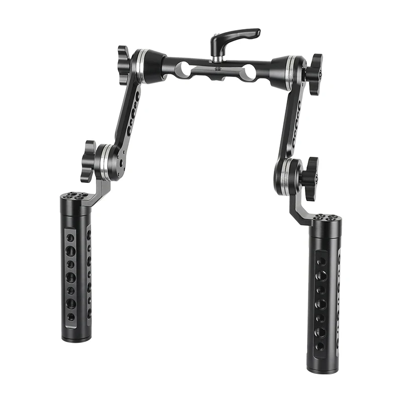 Camvate Queijo Alumínio Handgrip Rig com Fortalecimento Arri Rosette Magic Arm & 15 mm Dual Rod Braçadeira para Dslr Shoulder Mount Rig