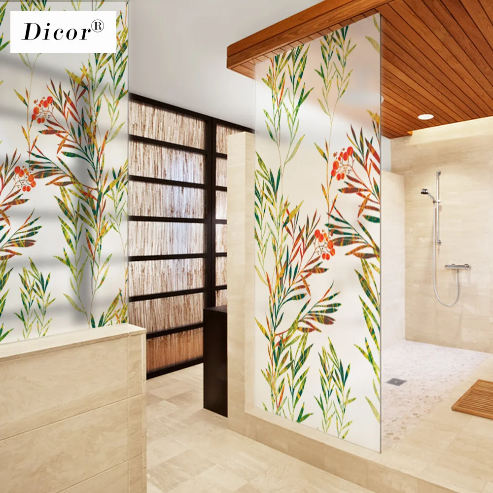 Витражная статическая пленка для окон матовая непрозрачная стеклянная наклейка домашний декор цифровая печать BLT1301 плетеная