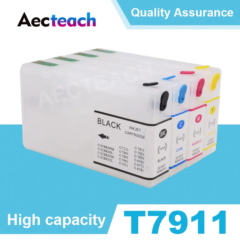 Aecteach T7911 T7912 T7913 T7914 картридж для принтера Epson WorkForce Pro WF-4630DWF 4640DTWF 5110DW принтер