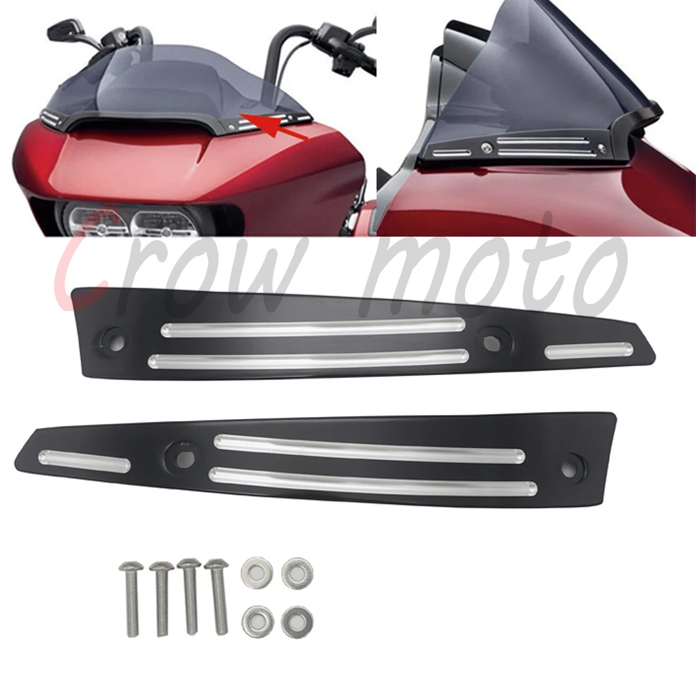 Накладка на лобовое стекло мотоцикла для Harley Road Glide Custom FLTRX Special FLTRXS Utra Fltru 15-17 Ultra