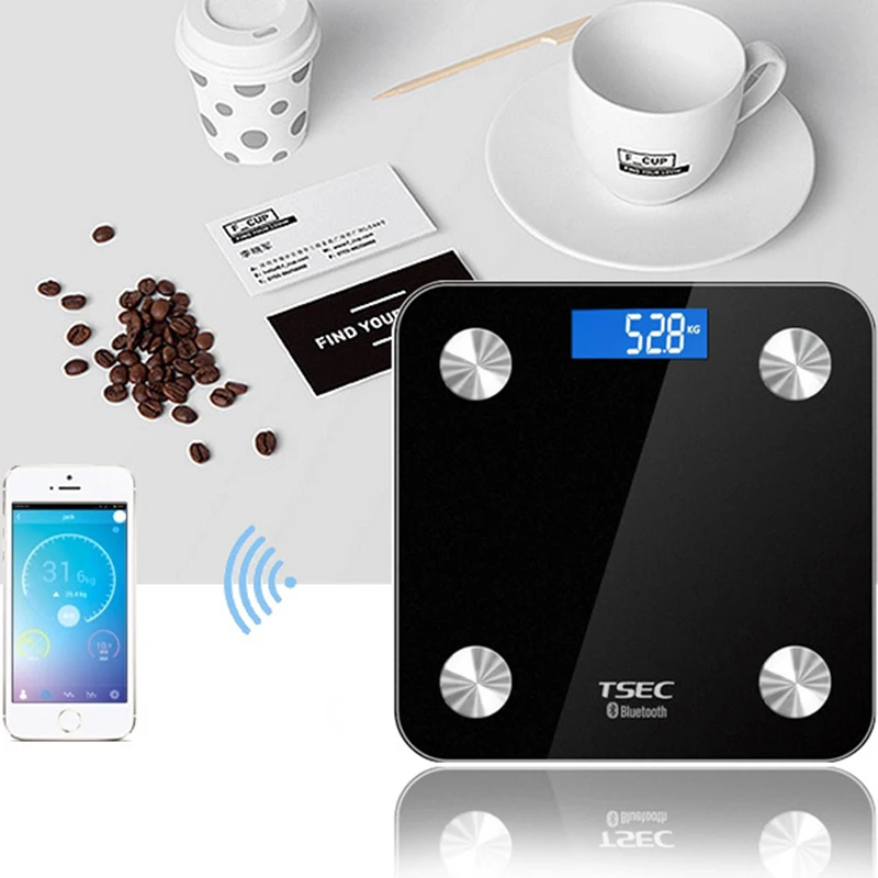 

LCD Digital Smart Body Fat Scale Wireless Bluetooth BMI Weight Monitor Health Analyzer Fitness Lose Weight Tools Bathroom Scale