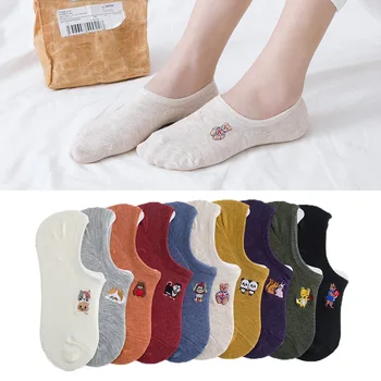 

boat Socks Womens Girls crew cotton cartoon animals colorful cute casual harajuku fashion dogs cats boat socks
