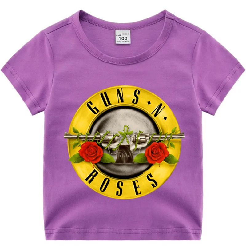 Хлопковая футболка для маленьких мальчиков и девочек, аниме оружие, N Roses детская Рождественская рубашка детская футболка для малышей с героями мультфильмов Роскошный топ