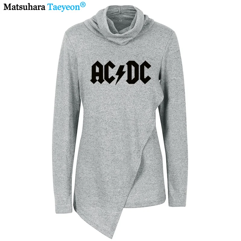 AC/DC тяжелая металлическая рок-группа женская футболка с длинными рукавами футболки acdc принт Повседневная футболка хип-хоп короткий рукав хлопковый топ