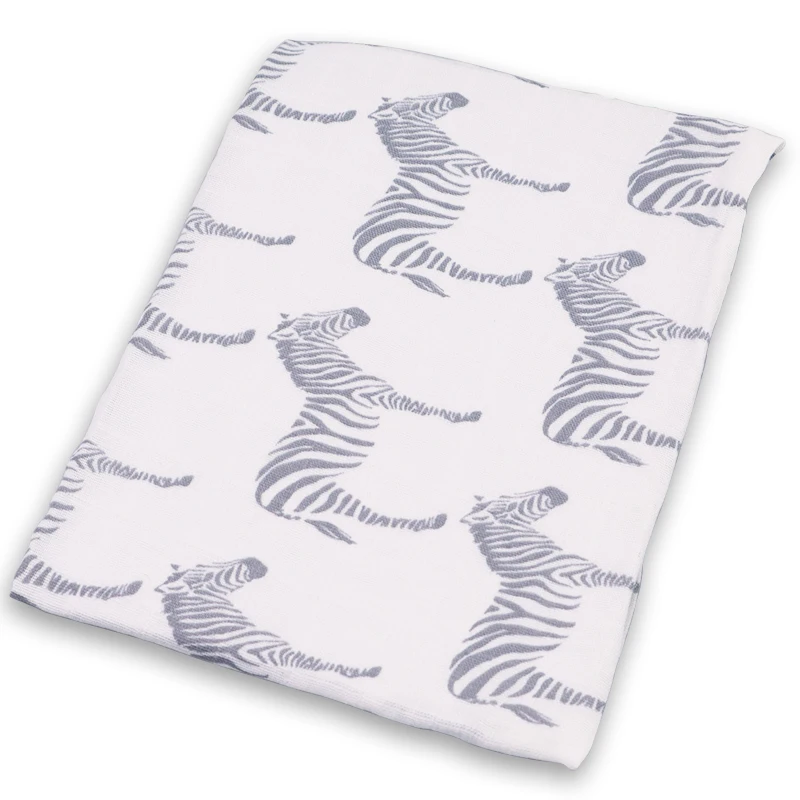 Zebra Органические хлопковые детские одеяла для новорожденных мягкое детское одеяло обертывание муслиновой пеленкой слюнявчик для кормления полотенце шарф для малышей 60*60 см - Цвет: Zebra