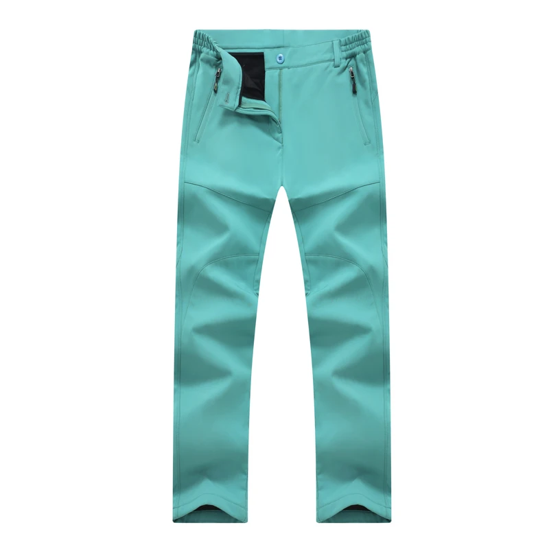 Sky Blue WindTaste зимние женские плотные флисовые штаны для спорта на открытом воздухе водонепроницаемые походные лыжные флисовые брюки DA115 - Цвет: Sky Blue