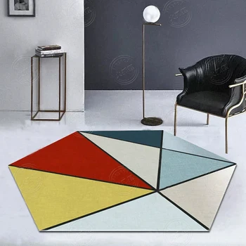 

NEW Irregular Geometric Carpet For Living Room Bathroom Carpets Creative Bedroom Bedside Blanket Rug Study Yoga Teppich Mat