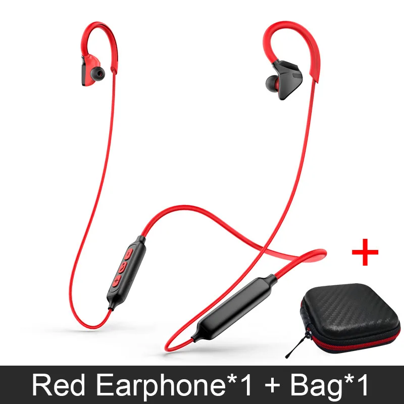 PTM X1S Hi-end Bluetooth наушники беспроводные наушники Bluetooth наушники стерео гарнитура для iPhone samsung huawei Xiaomi Redmi - Цвет: Red with Bag