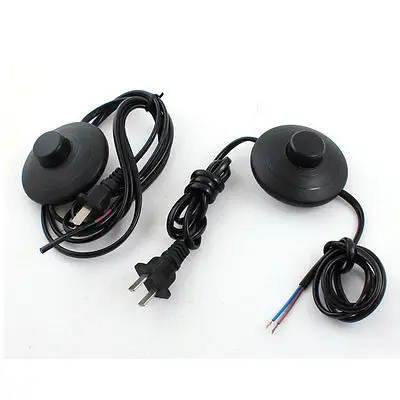 

2Pcs Black Round AU Plug Momentary Step On Foot Switch 1.8M AC125V 3A AC250V 6A