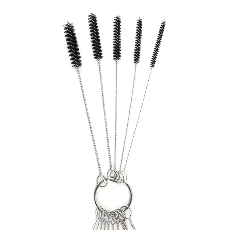 Carburetor Carbon Dirt Jet 10 Cleaning Needles With 5 Brushes Cleaner Tool Kit Motorcycle Carburetor Replacement Parts
