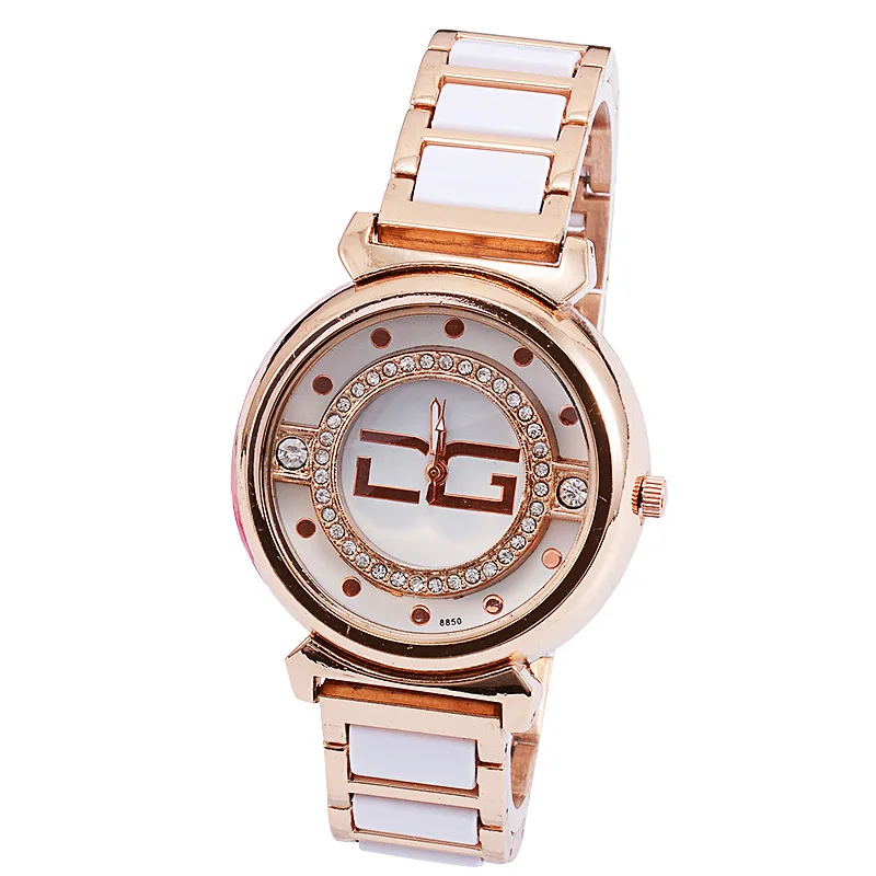 

AliExpress Hot Selling Women's Top Grade Imitation Ceramic Bracelet Watch South Korea-Style Diamond-embedded Watch Quartz Watch