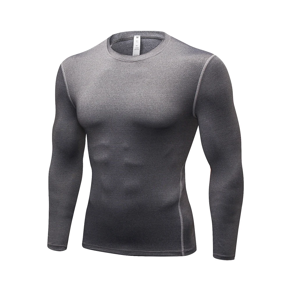 Motorcycle Men's Thermal Underwears sets Sport Quick drying Skiing Warm Base Layers Tight Long Tops& Pants Sportswear Underwear - Цвет: Gray-clothes