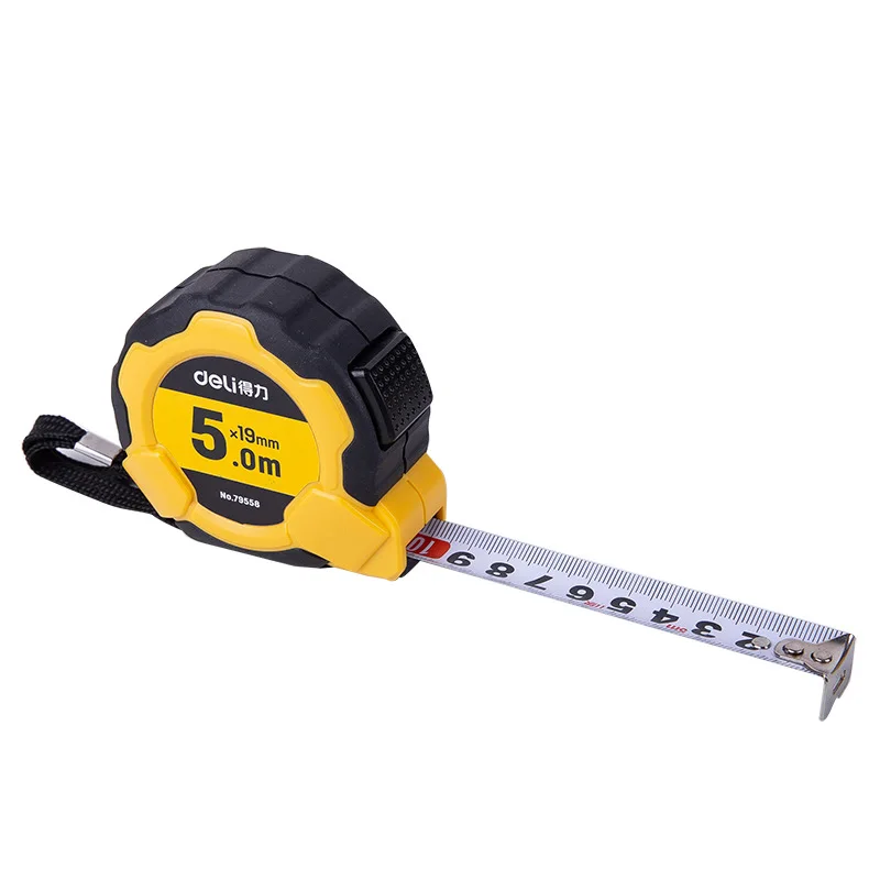 Deli 79558 Tape Measure 5 M Self-Locking Tape Measure High Precision Measuring Ruler Adjustable Tape Measure Multi-functional Me