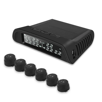 

6-wheel Truck Tire Pressure Solar Energy External Monitoring System 433.92MHz Abnormal Alarm Ip5k4k Waterproof English Version