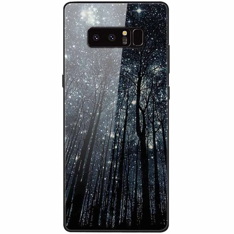 cute phone cases for samsung  Tempered Glass Cover For Samsung Note 8 Case Note9 Hard Protective Funda For Samsung Galaxy Note 10 Plus 9 Cases Luxury Bumper kawaii phone case samsung Cases For Samsung