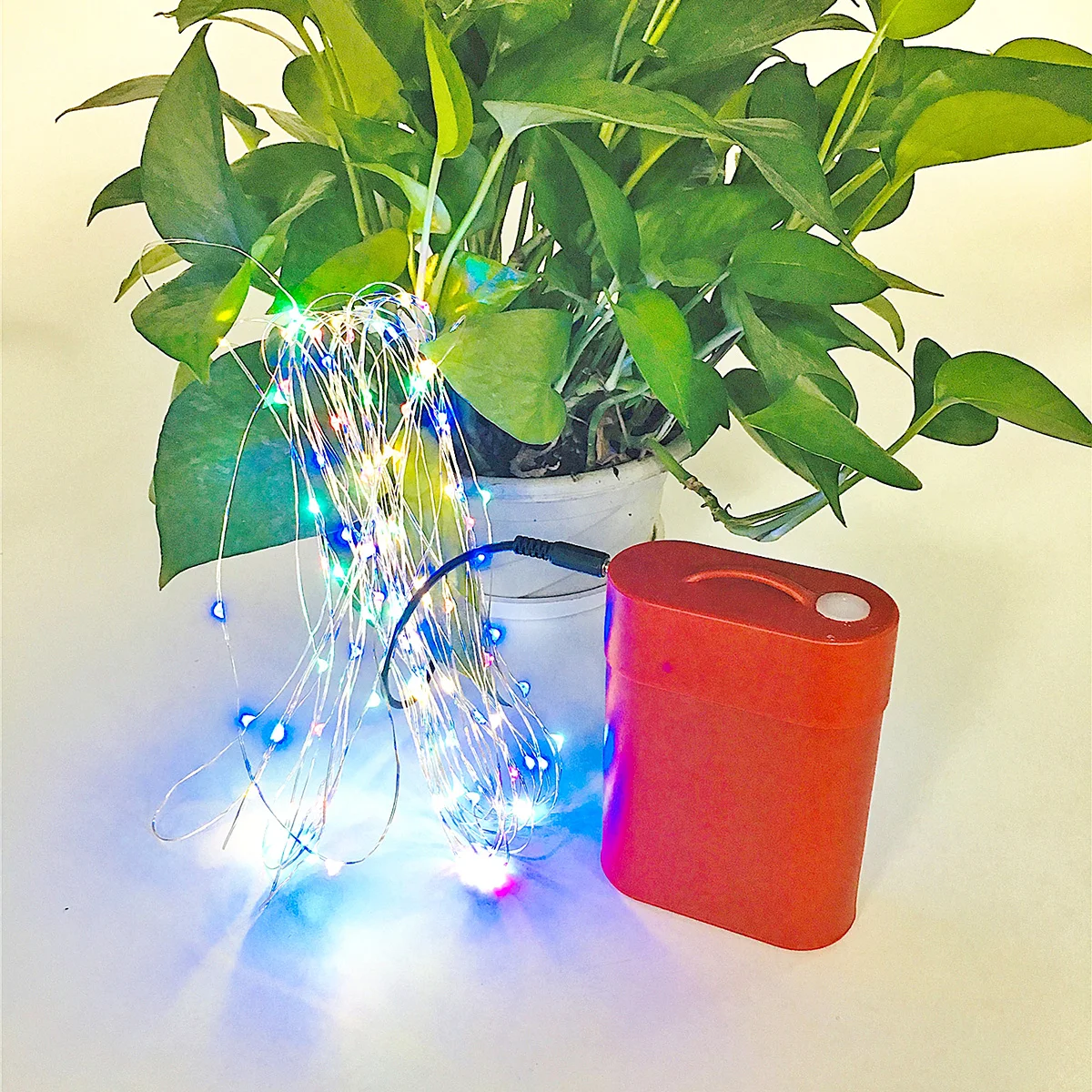 Salt Water Powered 100LEDs Colorful String Light 10M 8 Modes Proposal Party Decoration Light Physical Colorful String Lights