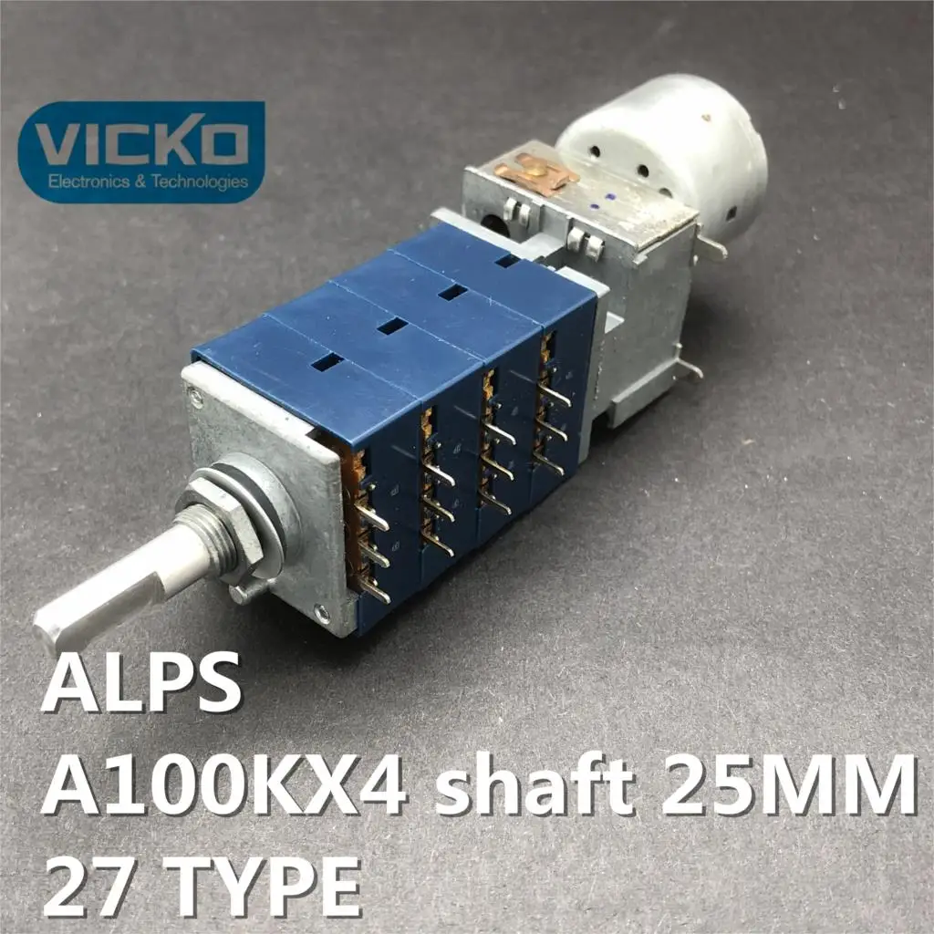 Переключатель потенциометра двигателя [YK] Japan ALPS 27 A100K 100KAX4 A100KX4 25 мм 12pin |