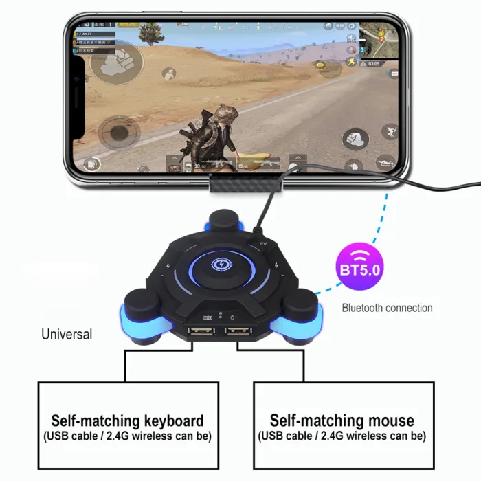 Bluetooth игровая клавиатура мышь конвертер игровой адаптер для IOS Android системы SD998