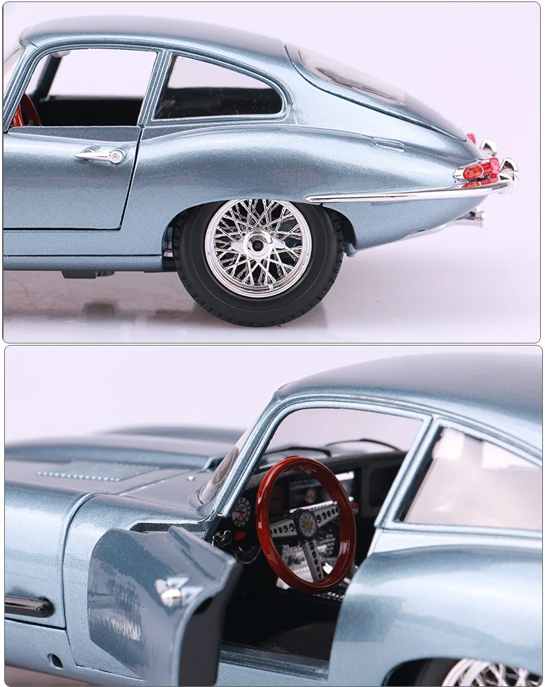 1:18 1961 E-type купе литая под давлением классическая модель автомобиля имитация Ретро коллекция металлическая модель автомобиля игрушка произведение искусства детские подарки