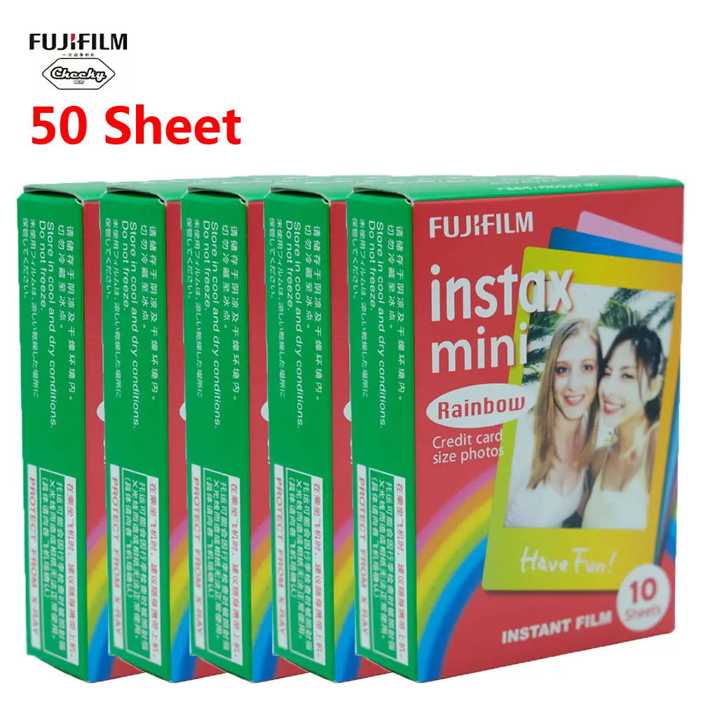 50 Sheets 10-60 листов белая пленка для Fuji Instax Mini для ЖК-дисплея с подсветкой Fujifilm Instax Mini 7/8/9/10/30/50 s/фотоаппаратов моментальной печати 7 s/90/25/20i/25i/50i/55i /поделиться SP-1 пленкой - Цвет: 50 Sheets