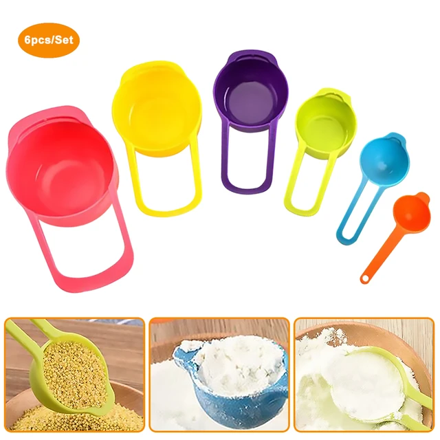 10pcs Plastic Measuring Spoons Set Teaspoon Sugar Scoop Cake Baking Flour  Measuring Cups Colourful Kitchen Measuring Tool Set - Measuring Spoons -  AliExpress