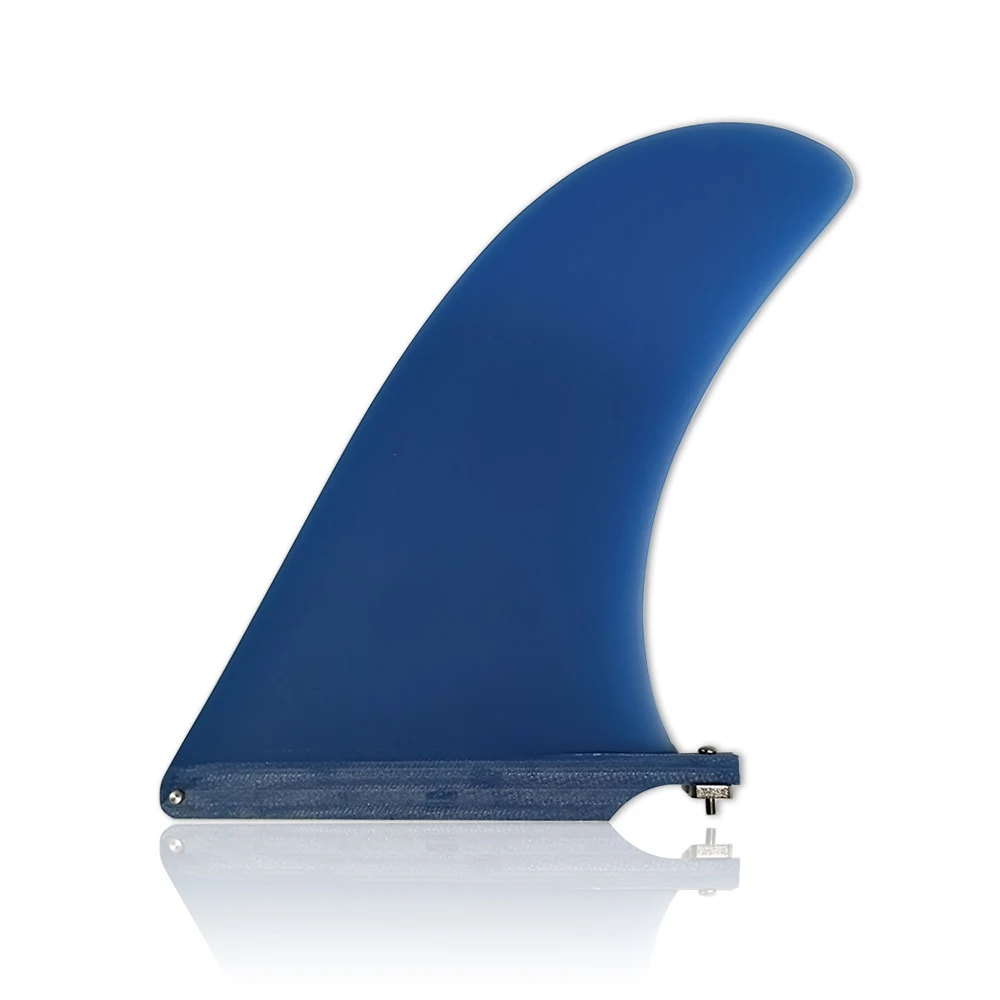 Surf Longboard Fins Fiberglass 9.5/10 Length YepSurf Fin Blue/Red color Fin Surfboard Fin 9.5/10 Length