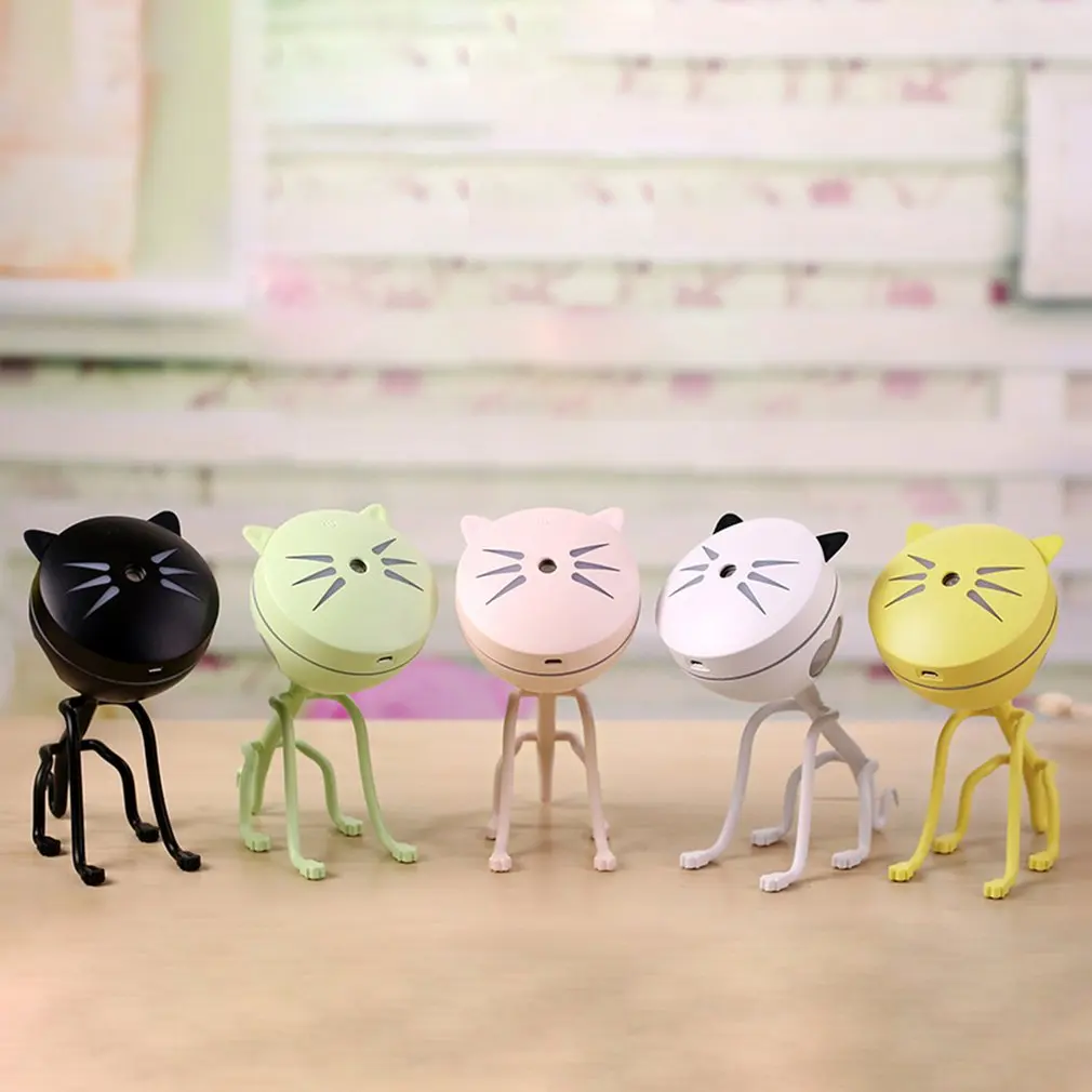 Essential Oil Diffuser Mini Ultrasonic Cat humidifier LED Night Light USB Aromatherapy Fogger humidifiers Facial Care Tools
