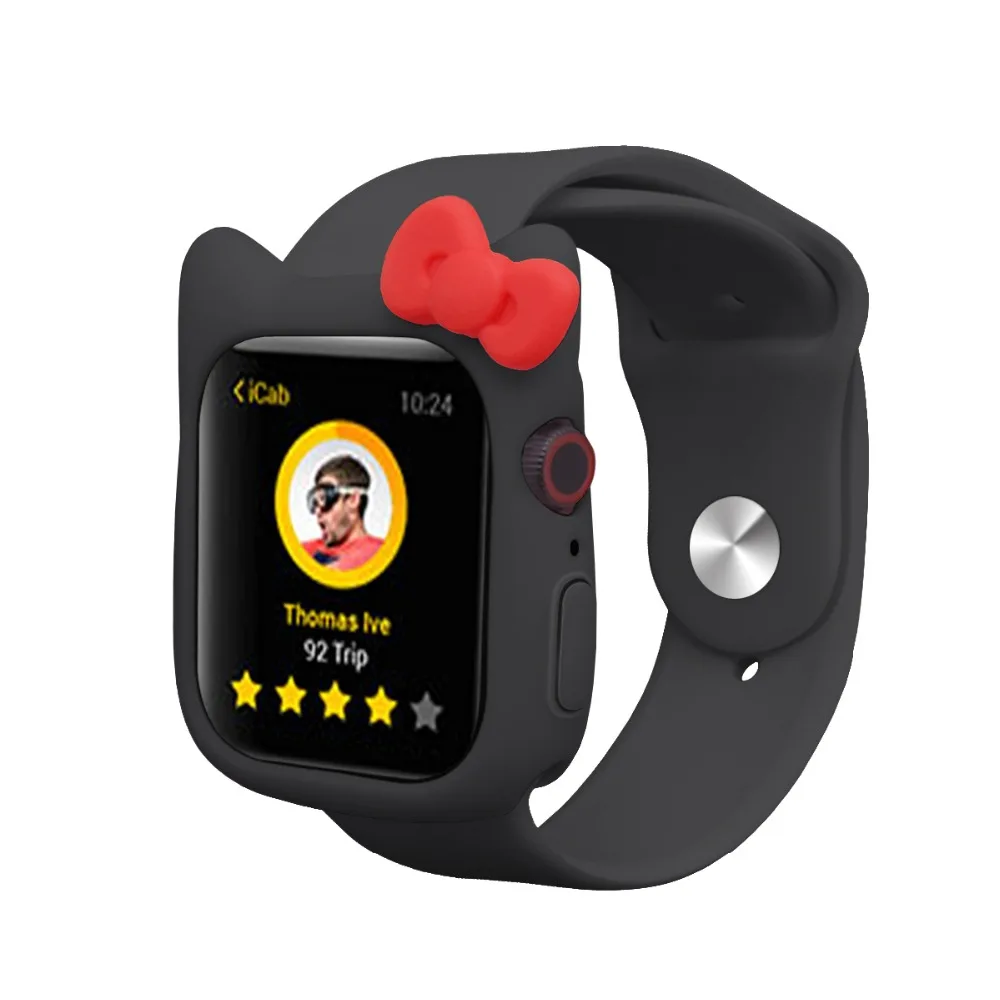 Чехол Serilabee KIT TY CAT для apple watch 4 5/3/2/1 40 мм 44 мм милый защитный силиконовый чехол s для iwatch series 4 5/3/2/1