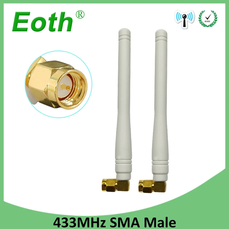 Lora lorawan водомер 433 МГц Антенна 3dbi SMA мужской разъем складной 433 МГц антена водонепроницаемый направленный газовый счетчик антенна - Цвет: 2pcs