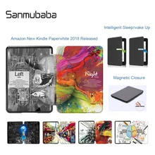 Sanmubaba чехол для Amazon Kindle Paperwhite 4 10th Generation выпущенный чехол тонкий PU кожаный смарт-чехол защитный чехол