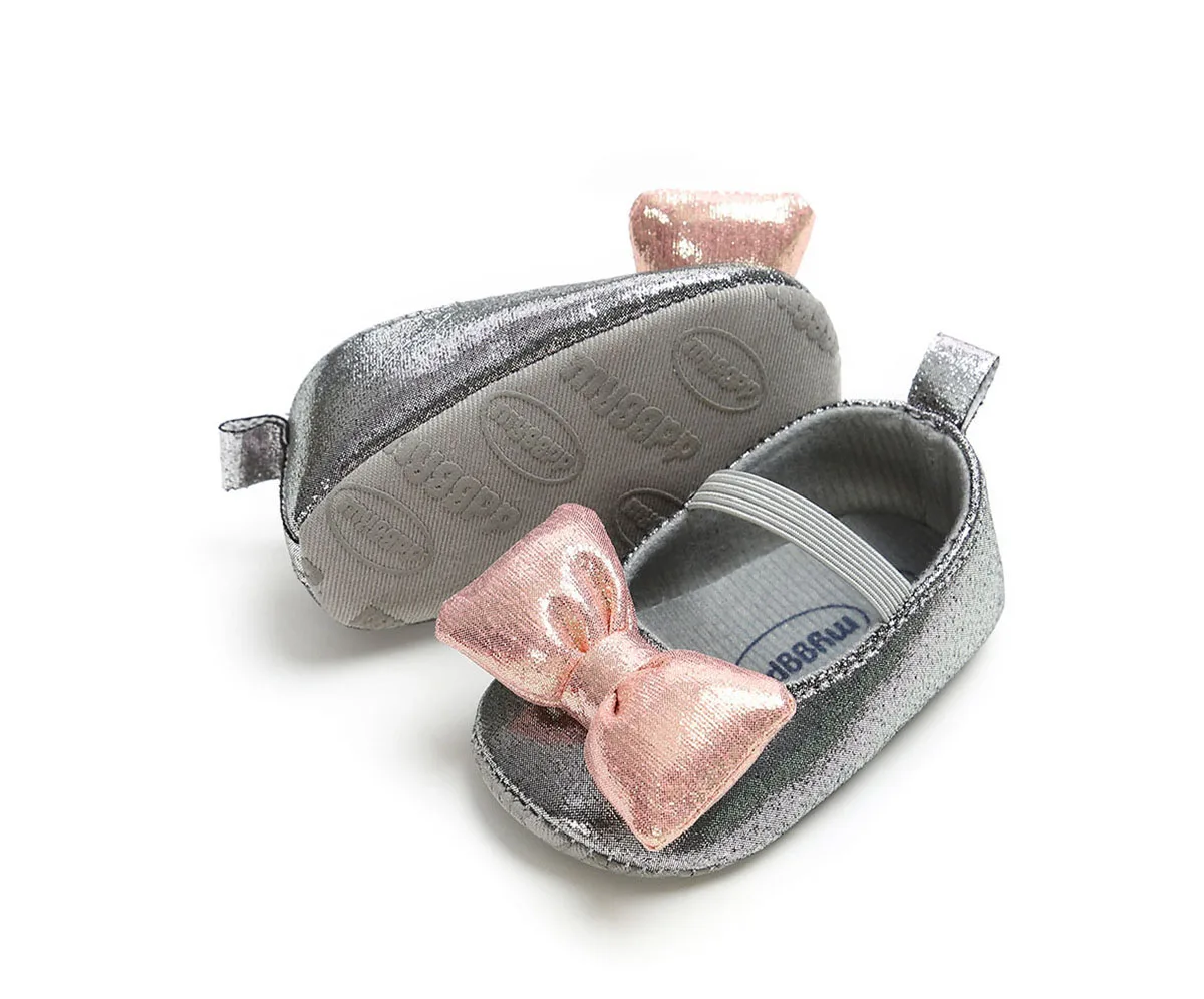 Macios para Meninas com Laço Casual de Princesa para Caminhada Primavera e Outono Sapatos Tênis Pura Infantil 0-18m 3d Cor 8 Sapatos macios para meninas com laço 3d,