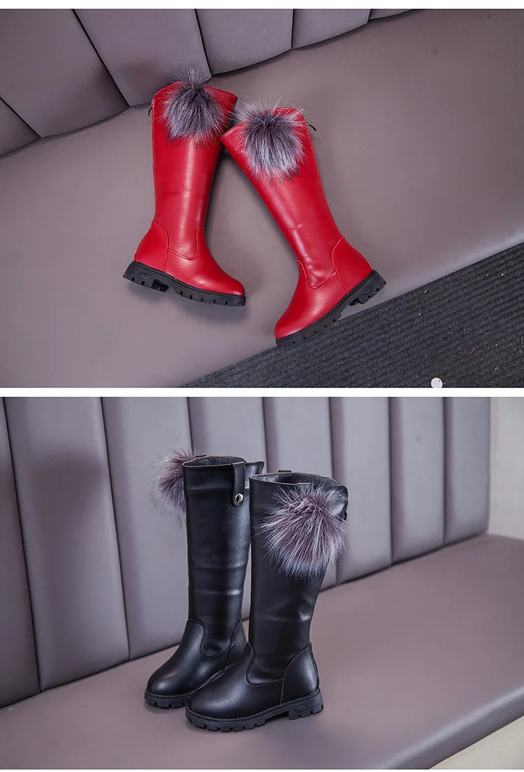 Brand Kids Snow Boots Winter Female Fashion Boots Girls Princess Knee-length Martin Boots Child Casual Boot Hot Sneakers