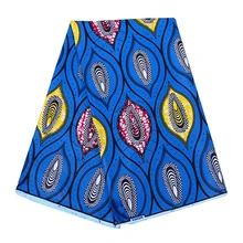 Королевские синие африканские принты Анкара батик tissu настоящий голландский воск ткань хлопок лучший высокий Африканский швейный материал для платья 6 ярдов