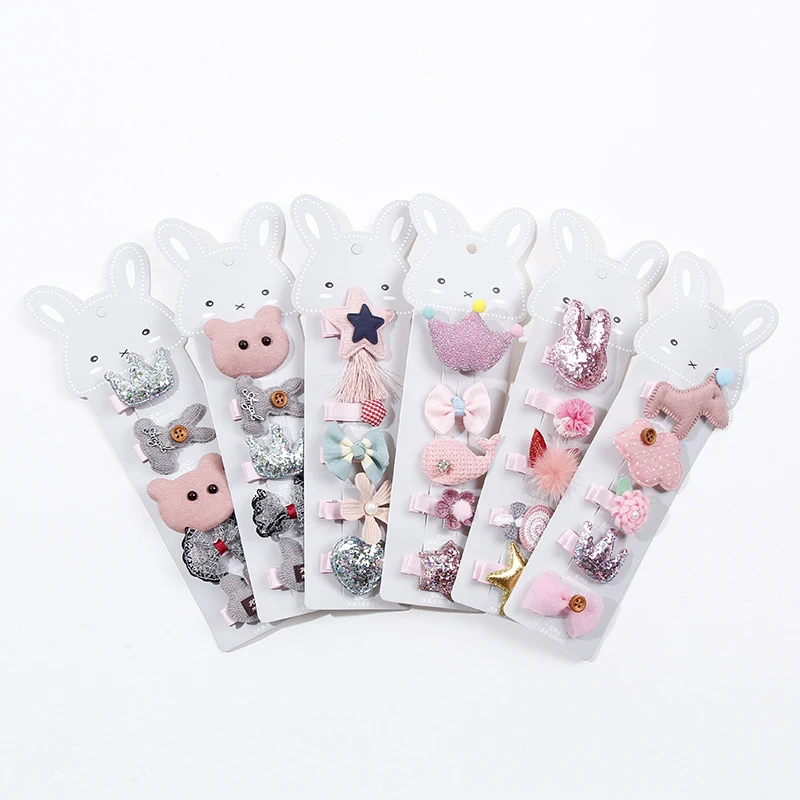 5 шт./компл. детские заколки для волос с героями мультфильмов милая детская