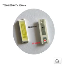100 шт. 7020 светодиодный 6v Подсветка 1 Вт 85LM холодный белый ЖК-дисплей Подсветка для ТВ Применение smd 7020 диод