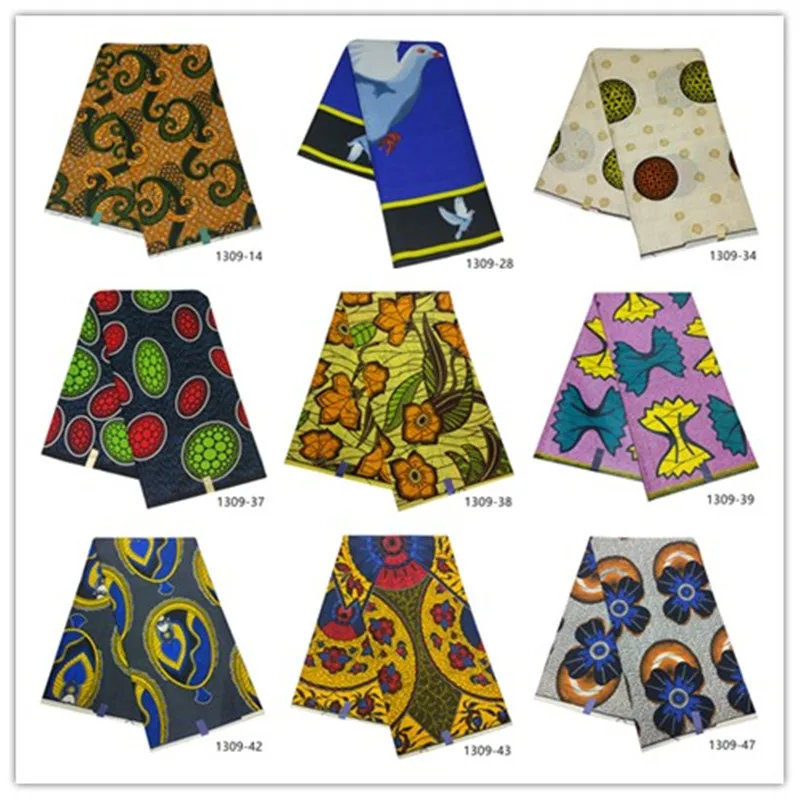 Нигерийские кружевные ткани Асо Эби Африканский хлопок Принт Анкара высокое качество настоящий воск африканская Анкара воск настоящий 1309