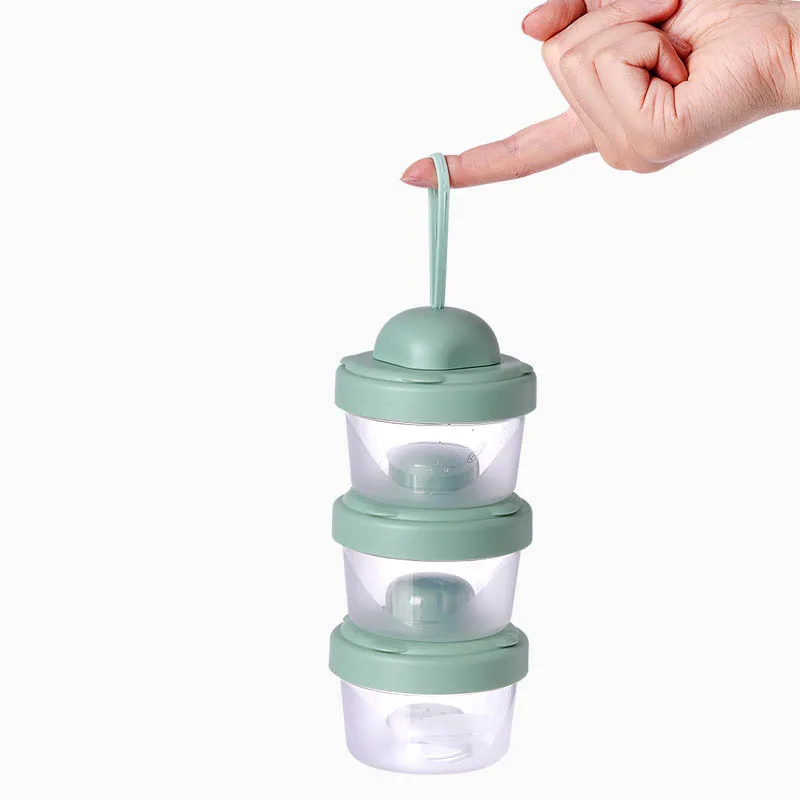 Infant milk powder box portable go out baby sub-packing storage tank rice noodles sealed moisture-proof milk powder grid milk powder storage box