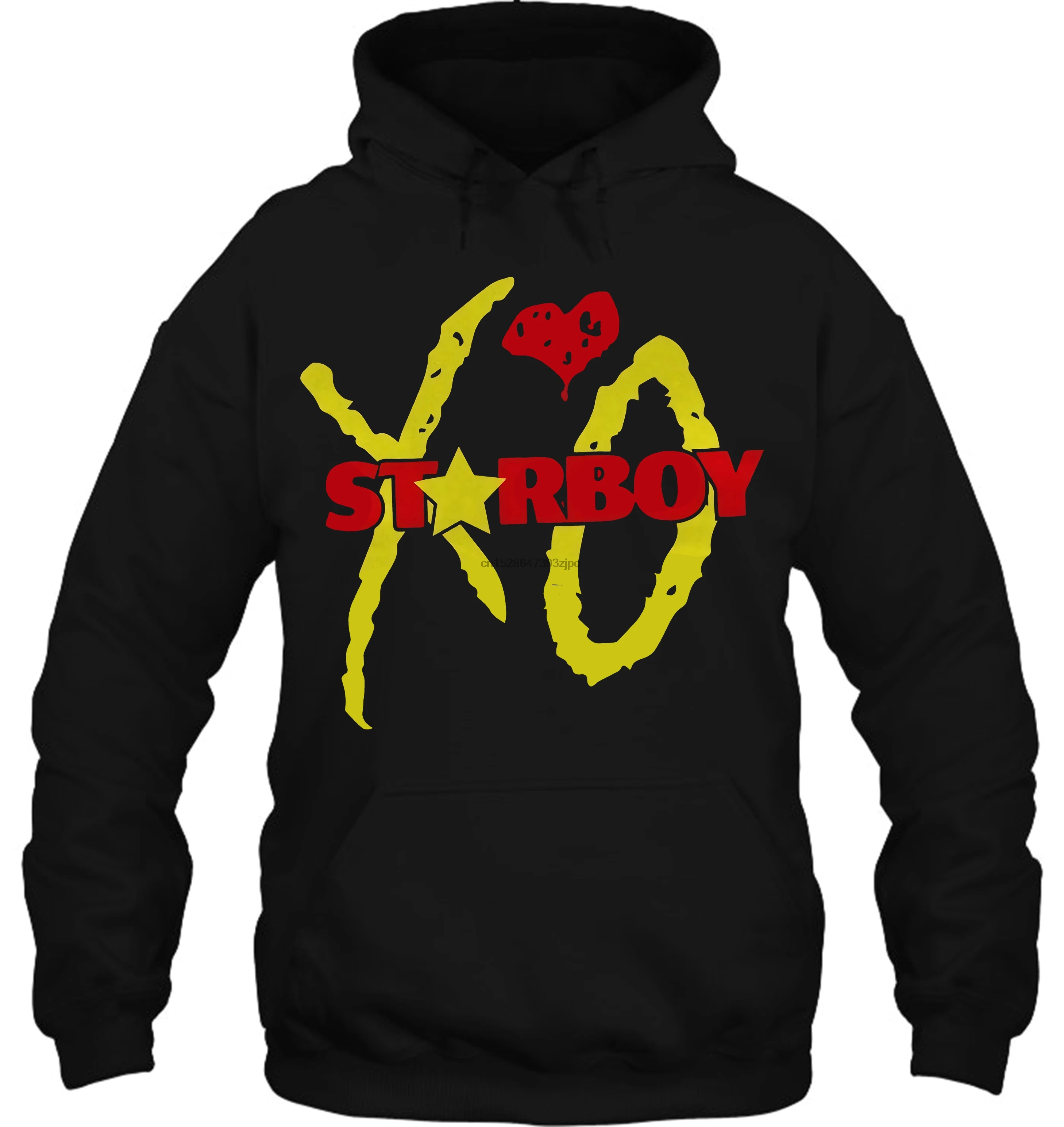Мужская толстовка с капюшоном модная Толстовка XO StarBoy черная женская уличная