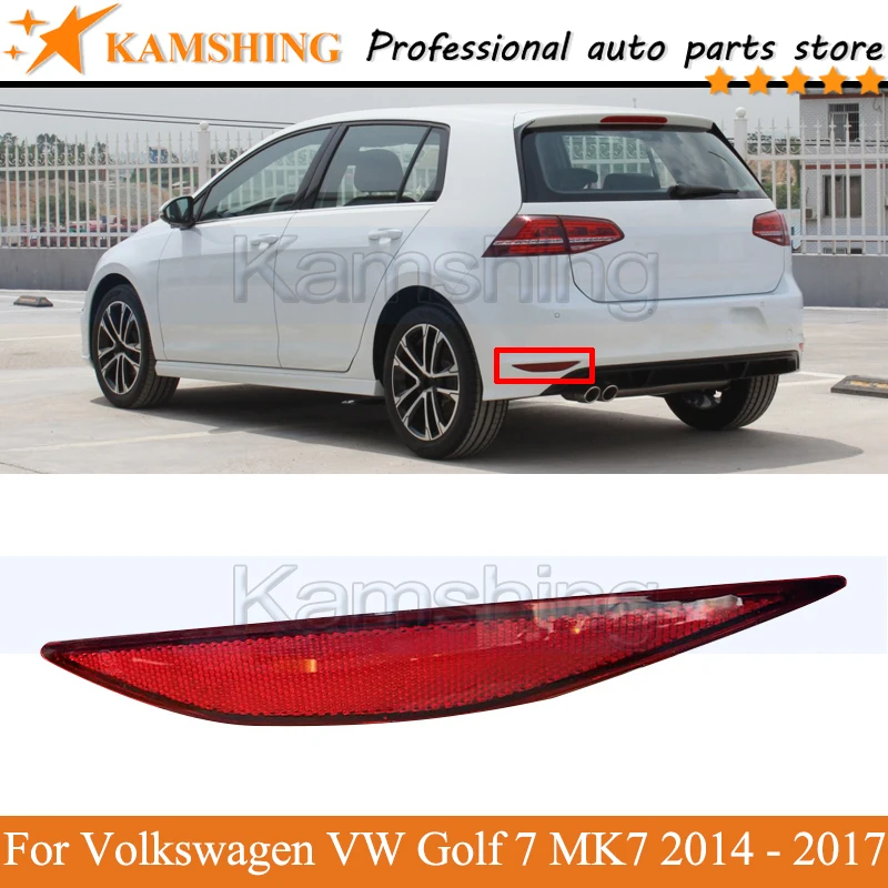 

Задний бампер Kamshing, противотумансветильник ры для Volkswagen VW Golf 7 MK7 2014-2017, задний фонарь, отражатель светильник стоп-сигнал, светильник п-сигнал