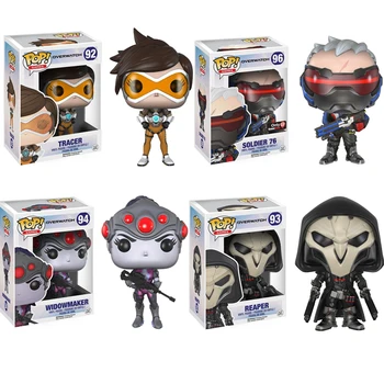 

FUNKO POP OW Game Over Reaper Tracer Widowmaker Soldier 76 Vinyl Action Figure Collected Model toys for Children Christmas Gift