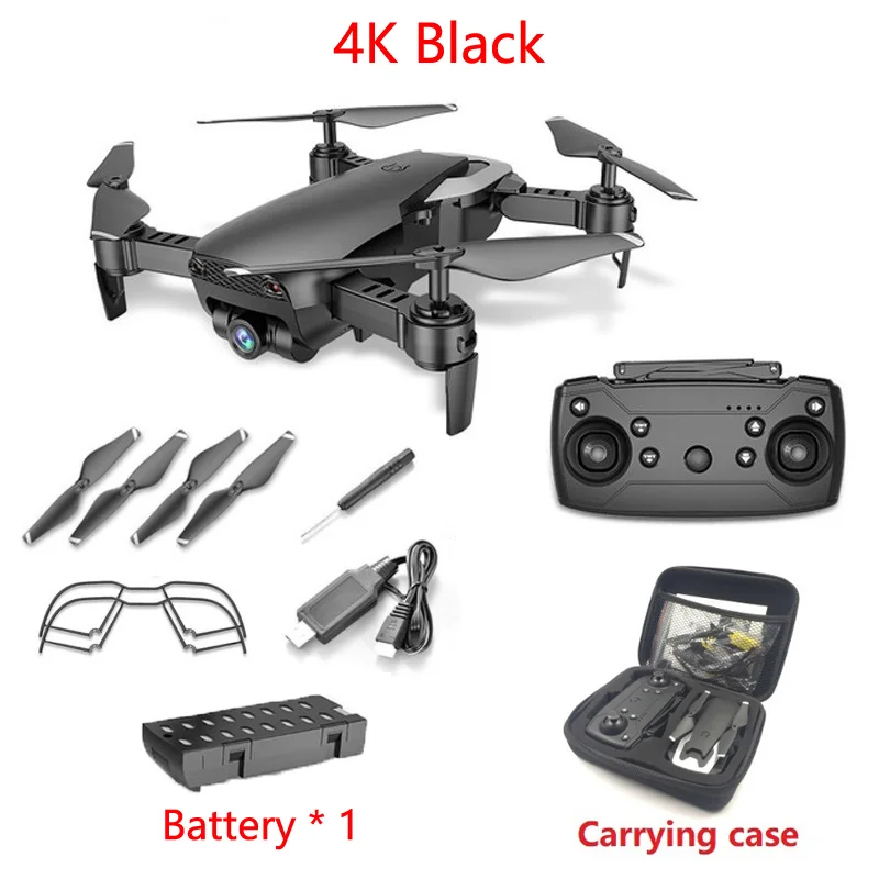 4K Black 1B CB LAUMOX M69G FPV Дрон с камерой 4K HD Дрон широкоугольный WiFi складной селфи Дрон оптический поток RC Квадрокоптер Vs E58 M69 Дрон - Цвет: 4K Black 1B CB