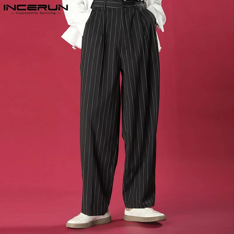 Fashion Casual Style New Men Stripe Pants All match Simple 