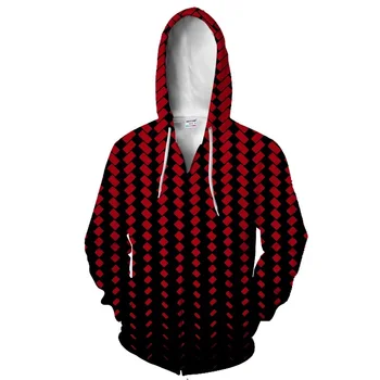 

2019 new hoodie men Red square 3D Printed Hoodie Hooded Clothes Tracksuit Zipper Jacket Sweatshirt Hip Hop Streatwear tops