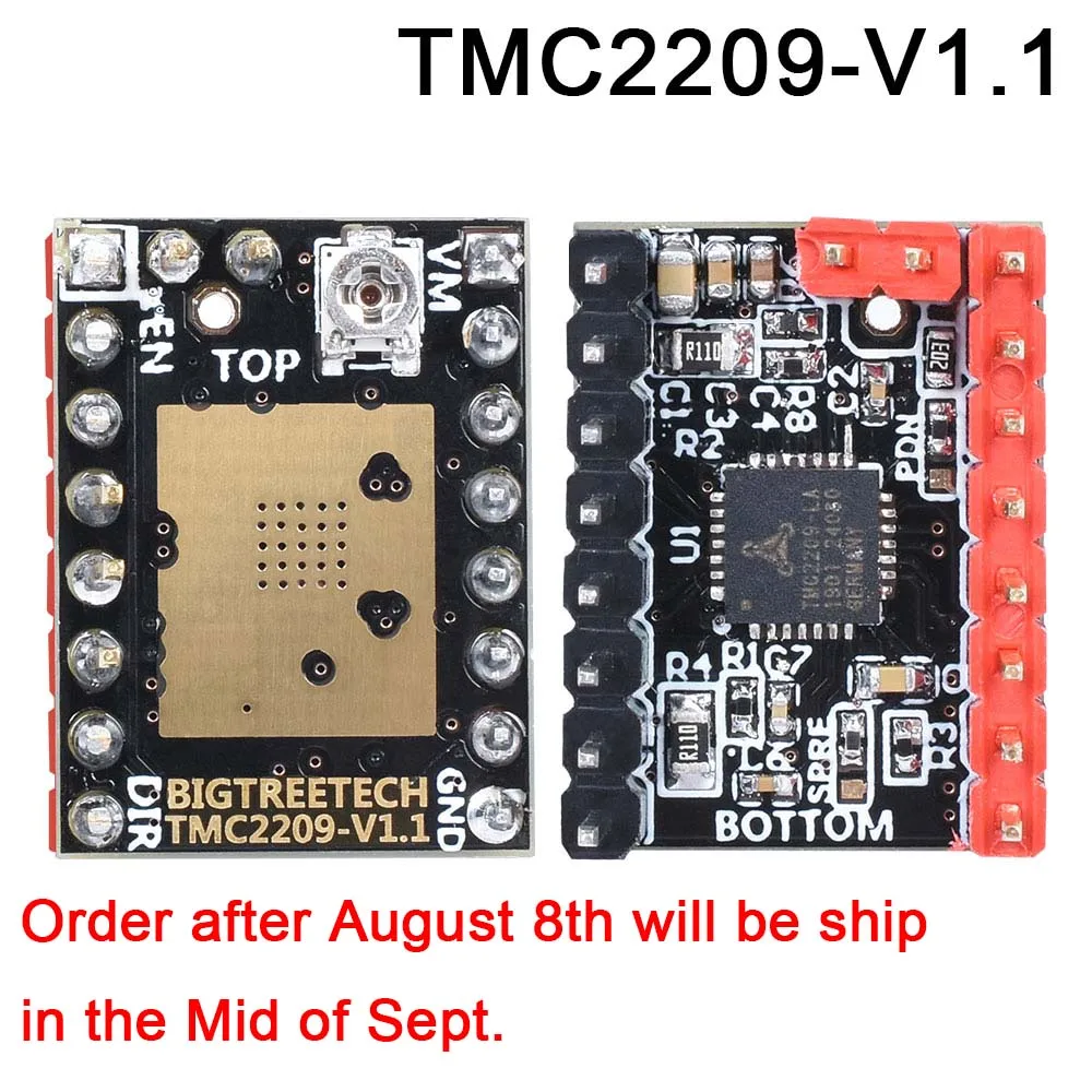 TMC2209 V1.0 BIGTREETECH TMC2209 UART TMC2208 шаговый двигатель бесшумный драйвер Stepstick VS TMC2100 TMC2130 для SKR V1.3 Pro 3D материнская плата - Цвет: TMC2209 V1.0