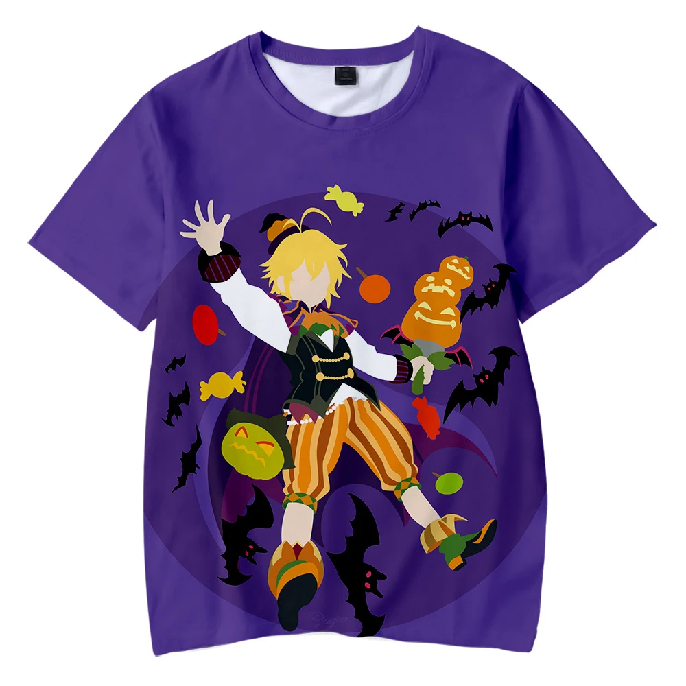Новая детская футболка с принтом «Seven Deadly Sins meliodas» летняя Удобная футболка для детей, модная футболка с круглым вырезом, Топ