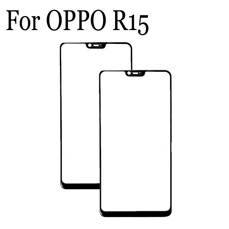 Original For OPPO R15 r15 Touch Screen Outer LCD Front Panel Screen Glass Lens Cover Without Flex Cable