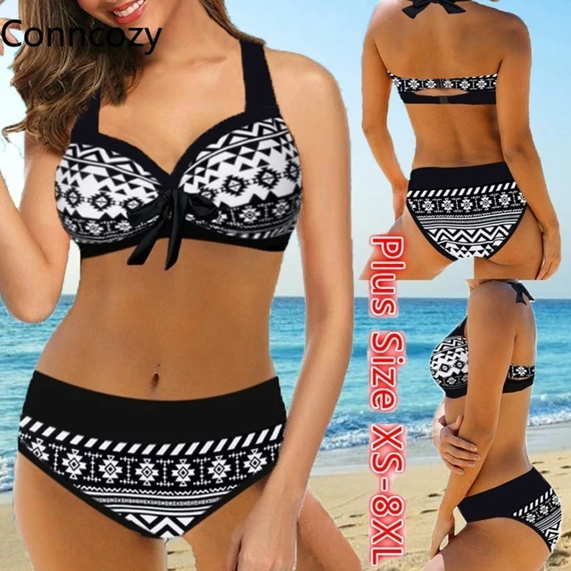 5XL Plus Size Bikini Set Brazilian Women 2 Piece Swimsuit Halter